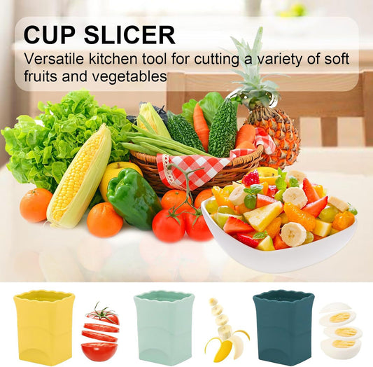 ✨Cup Slicers Strawberry Cutter Egg Slicers  banana slicers  Quickly Making Fruit Vegetable Salad  Creative Kitchen Gadget 2 Pack✨