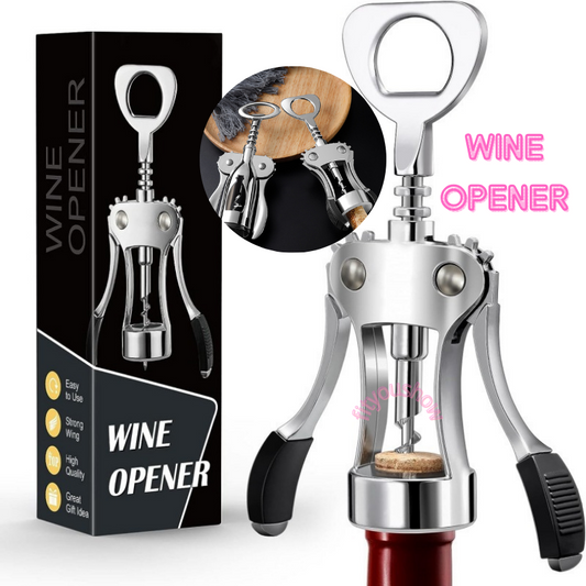 ⚡Wine Opener, Zinc Alloy Premium Wing Corkscrew Wine Bottle Opener Multifunctional Bottles Opener for Beer Bottle⚡