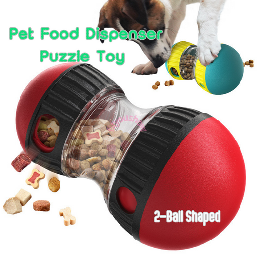 ⚡Interactive Pet Food Dispenser Puzzle Toys Dog Treat Toy, Treat Dispensing Cat Slow Feeder Toy for Small Puppies, Medium Dogs and Indoor Cats  2-Ball Shaped⚡